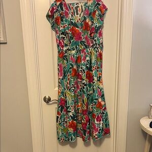 BloomChic Colorful Floral Midi Dress
